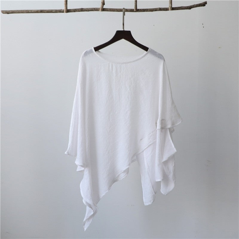 Lightweight Asymmetric Hem Solid Color Cardigan