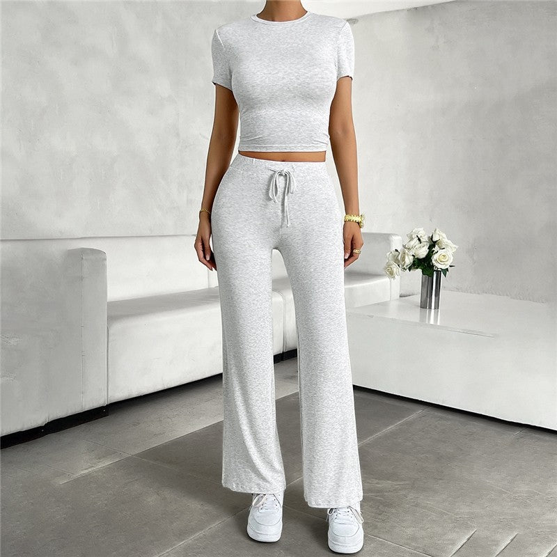 Stylish Monochrome Round Neck Urban Casual Suit