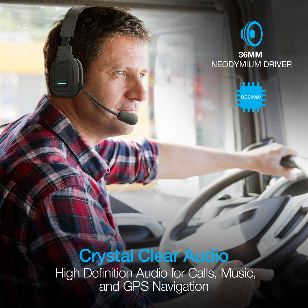 Naztech NXT-700 Xtreme Noise Cancelling Headset for Car Use