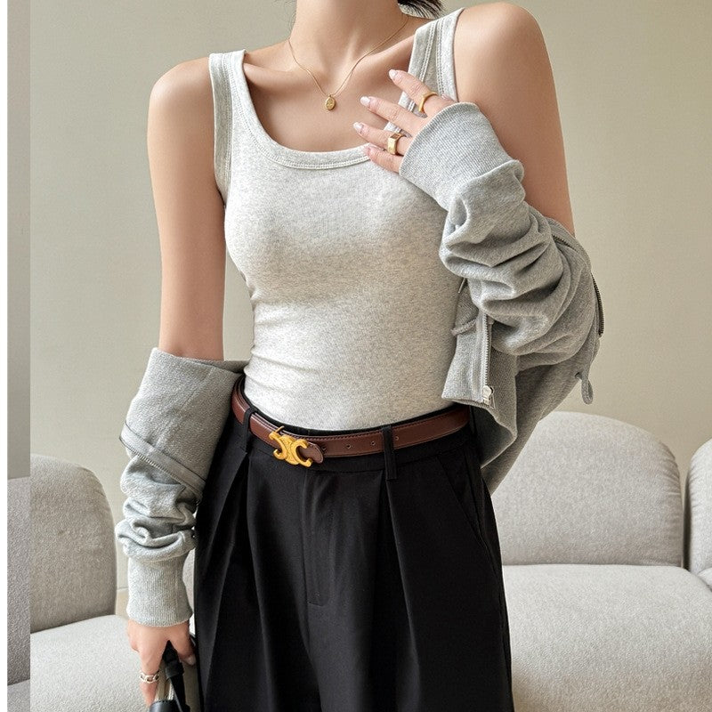 Oversized Pure Cotton Sling Vest