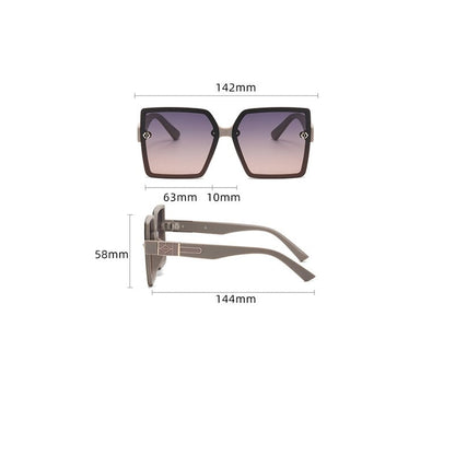 Fashion Large Square Frame Outdoor Sun Protection Polarized Sunglasses