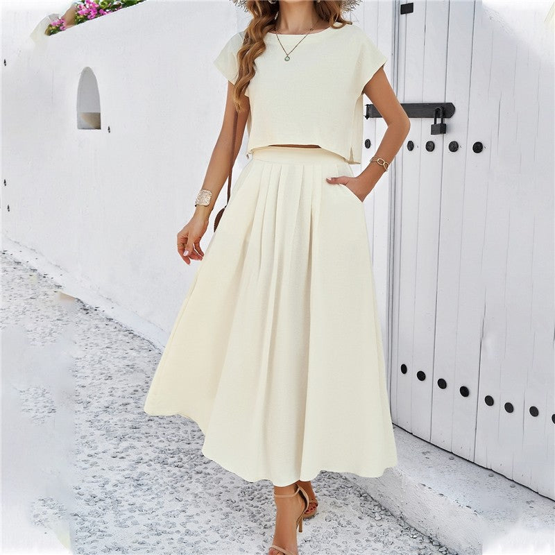 Sleeveless Top and Long Skirt Set - Casual Summer Outfit