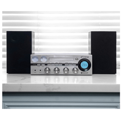 Victor Milwaukee 50W Desktop CD Stereo System Silver - Refurbished