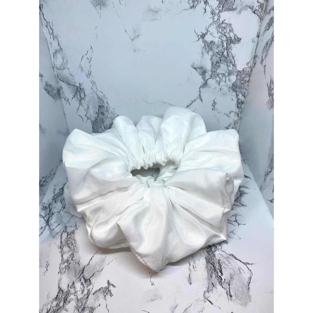 White Knit Scrunchie