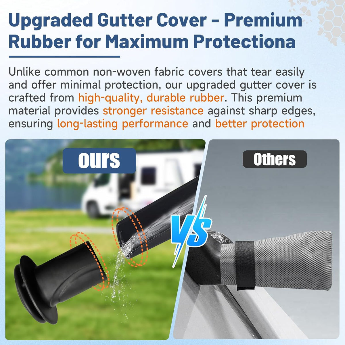 Umbrauto Slide-In Truck Camper Cover — 300D Oxford Waterproof RV Cover, Silver-Coated All-Weather Protection with Windproof Straps & Air Vents