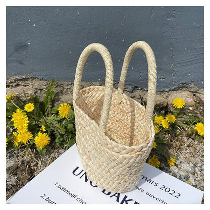 Handcrafted Mini Basket Woven from Natural Inner Grass