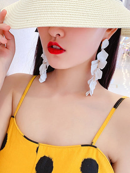 Trendy Tasseled Acrylic Earrings 闂傚倷鑳堕崑銊╁磿婵犳艾绠紒瀣垫厂shionable Accessories for Women