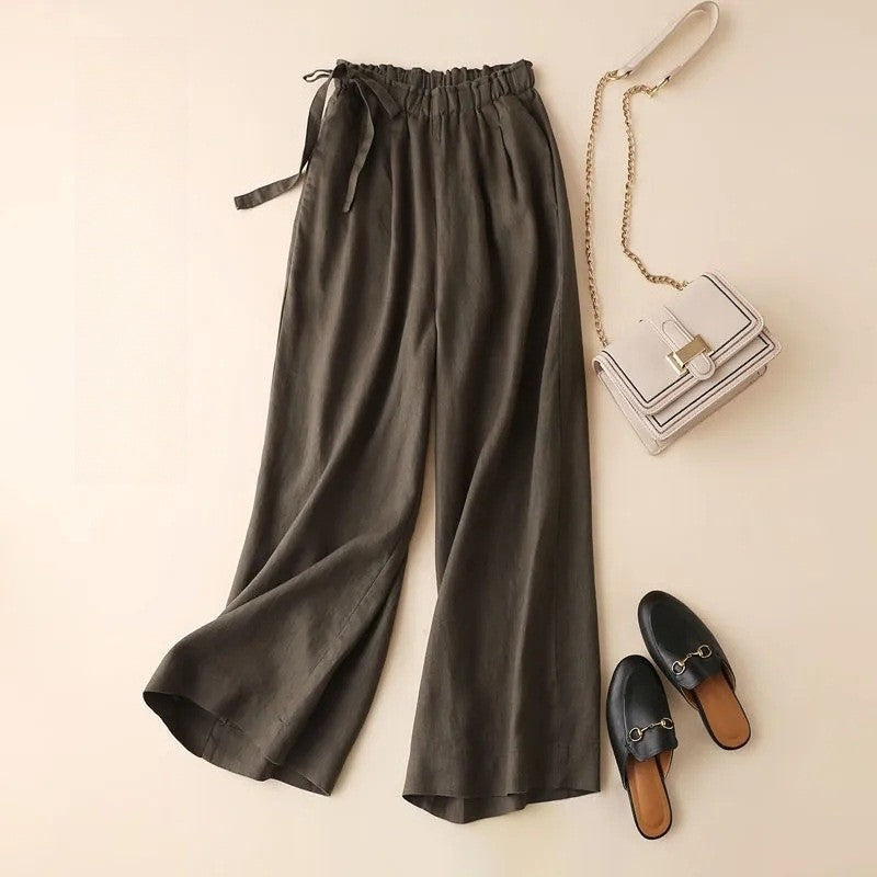 Sure! Here is an optimized title for your clothing product in English:

"Chic High-Waisted Wide-Leg Cro