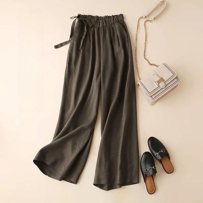 Sure! Here is an optimized title for your clothing product in English:

"Chic High-Waisted Wide-Leg Cro