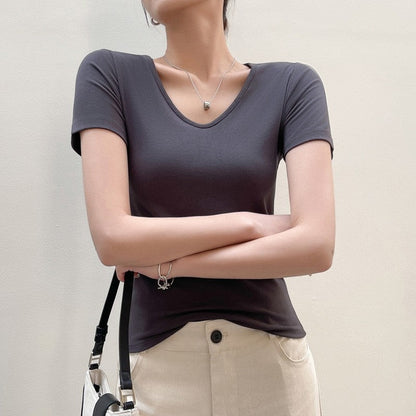 Short Sleeve V-Neck Modal T-Shirt