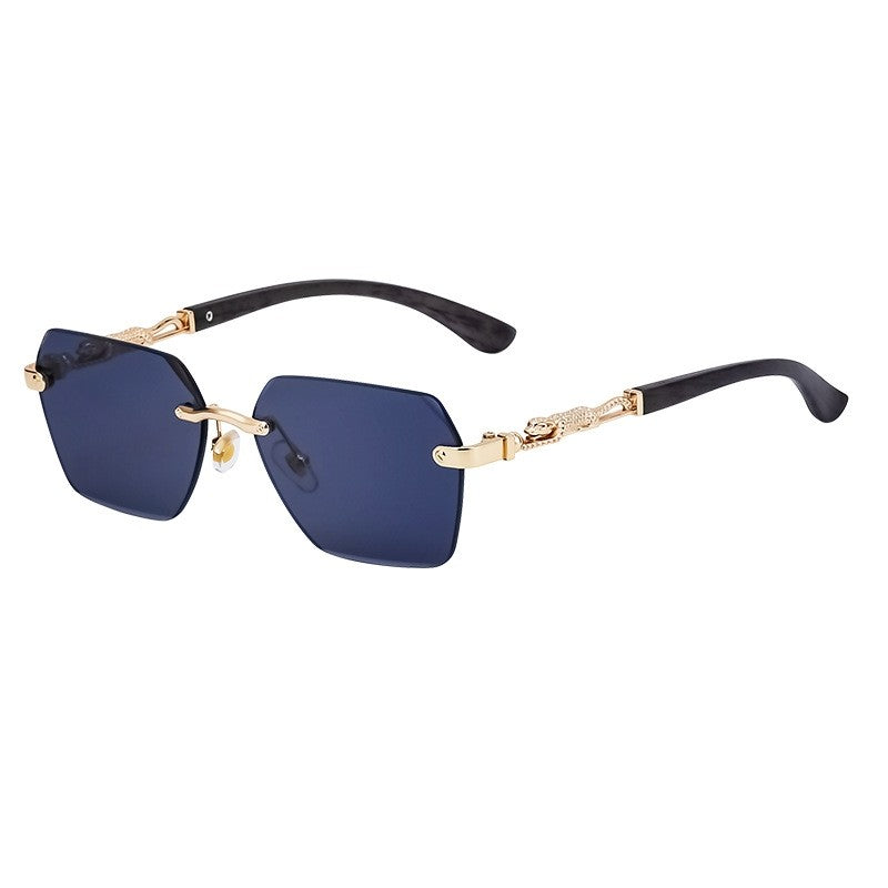 Fashion Retro Frameless UV400 Sun Protection Outdoor Eyewear Sunglasses