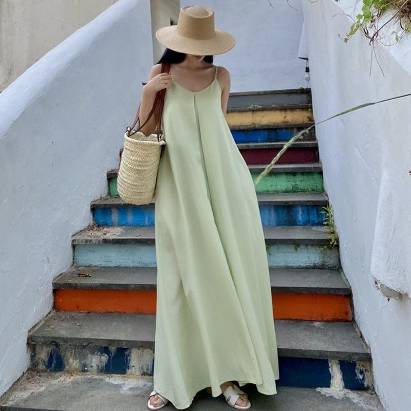 Sophisticated Draped Solid Color Dress