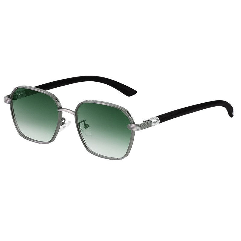 Retro Wood Grain Leg Outdoor Sunglasses