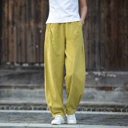 Lightweight Casual Lantern Pants in Solid Color