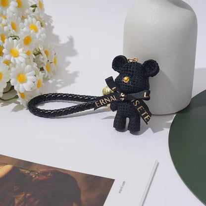 Knitted Bear Keychain Bag Charm - Adorable and Stylish