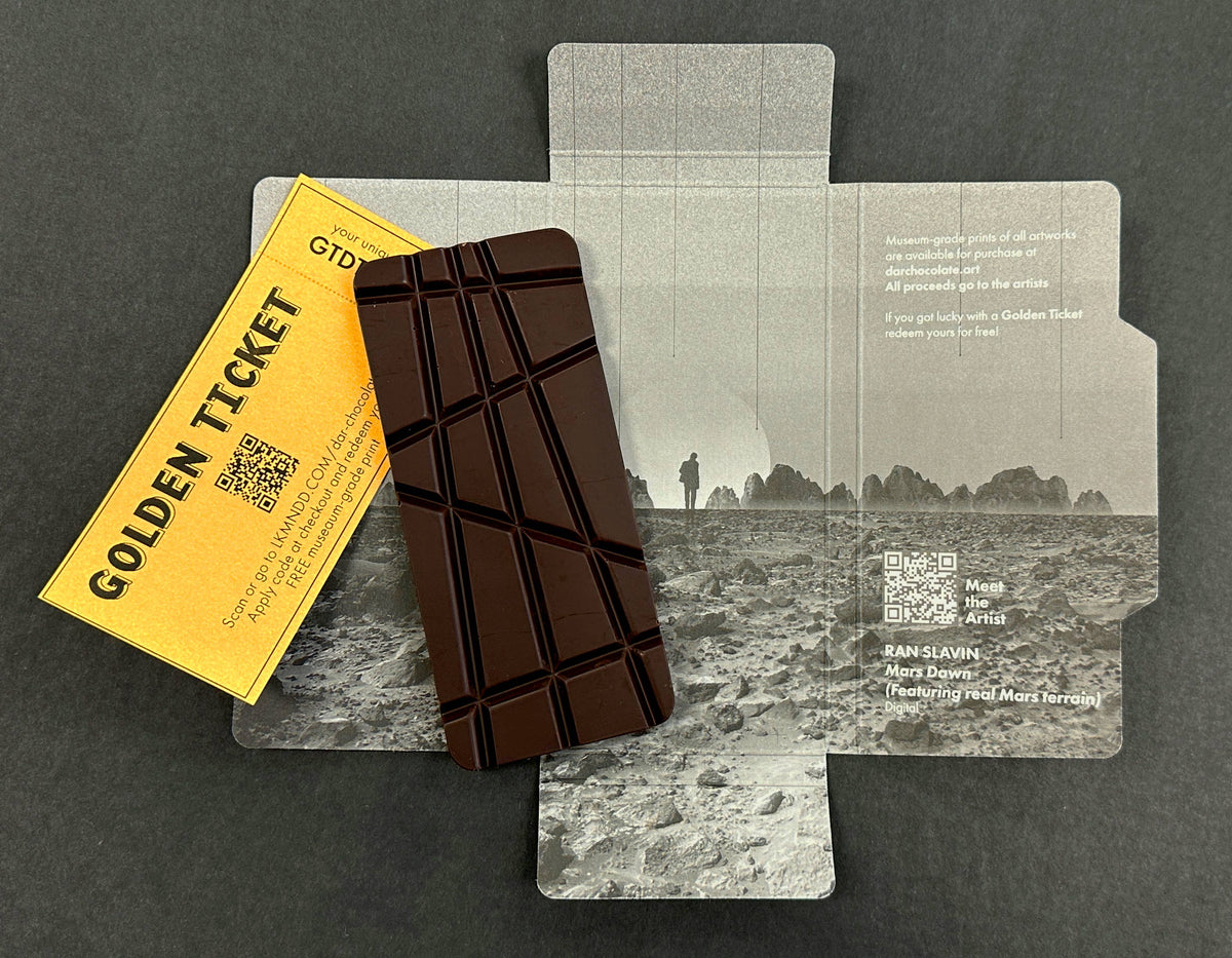 Art Bars: Hibiscus 72% Dark Chocolate Bar Vegan Organic