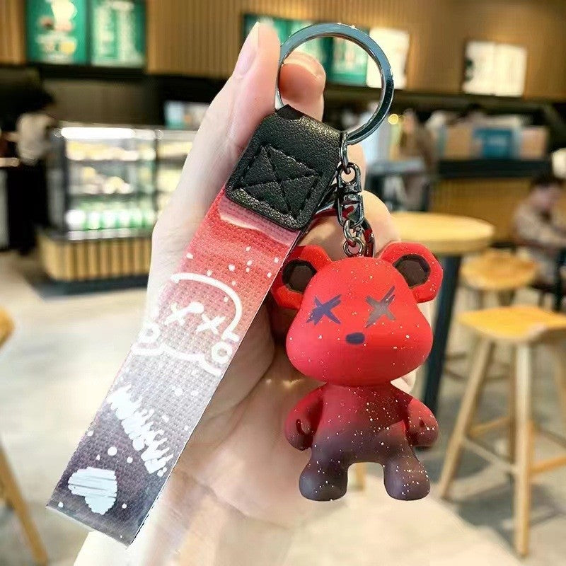 Cute Star Bear Keychain Pendant