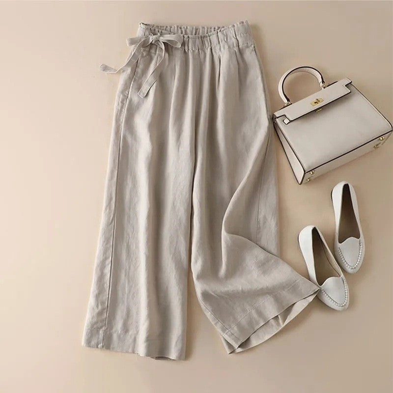 Sure! Here is an optimized title for your clothing product in English:

"Chic High-Waisted Wide-Leg Cro