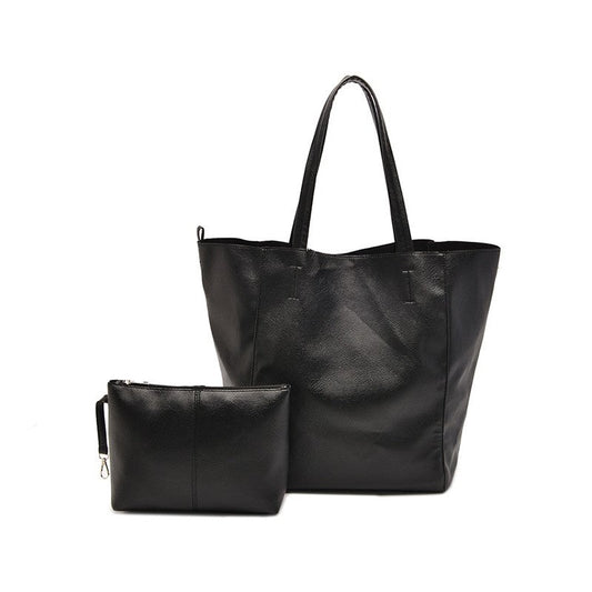 Large Capacity Soft Leather Shoulder Tote Bag