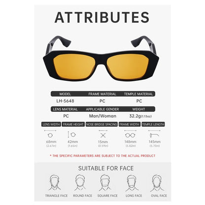 Unisex Fashion Full Square Frame UV400 UV Protection Outdoor Eyewear Sunglasses