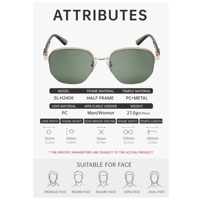 Fashion Full Square Frame Outdoor UV400 Sun Protection Eyewear Sunglasses