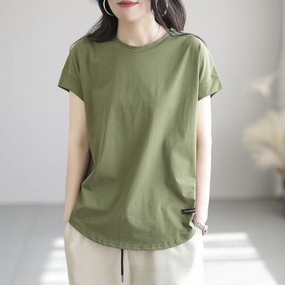 Relaxed Fit Hollow-Out Base Top - Effortless Style for a Youthful Look