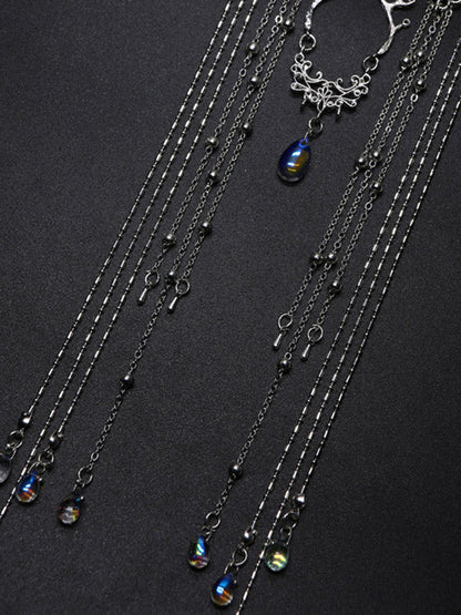 Original Stylish Alloy Tassels Crystal Pendant Headwear