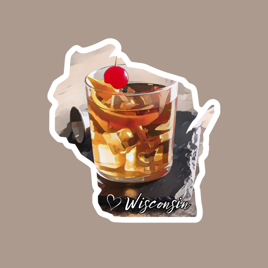 WI Old Fashion Sticker