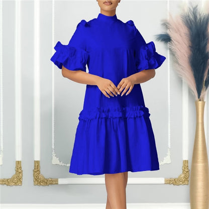 Solid Color Ruffle Hem A-Line Skirt - Trendy and Chic Fashion Piece