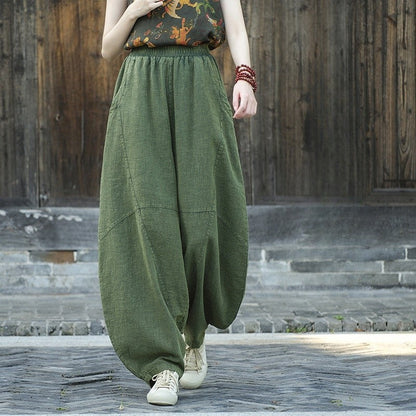 Relaxed Fit Monochrome Lantern Trousers
