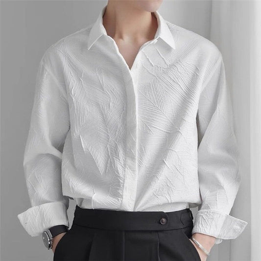 French Jacquard Relaxed Fit Overshirt