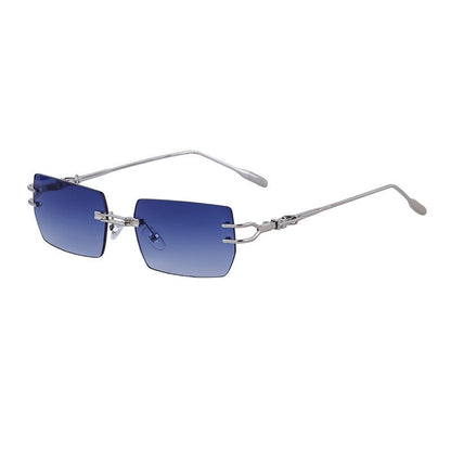 Women's Rimless Cut-Edge Square Sunglasses