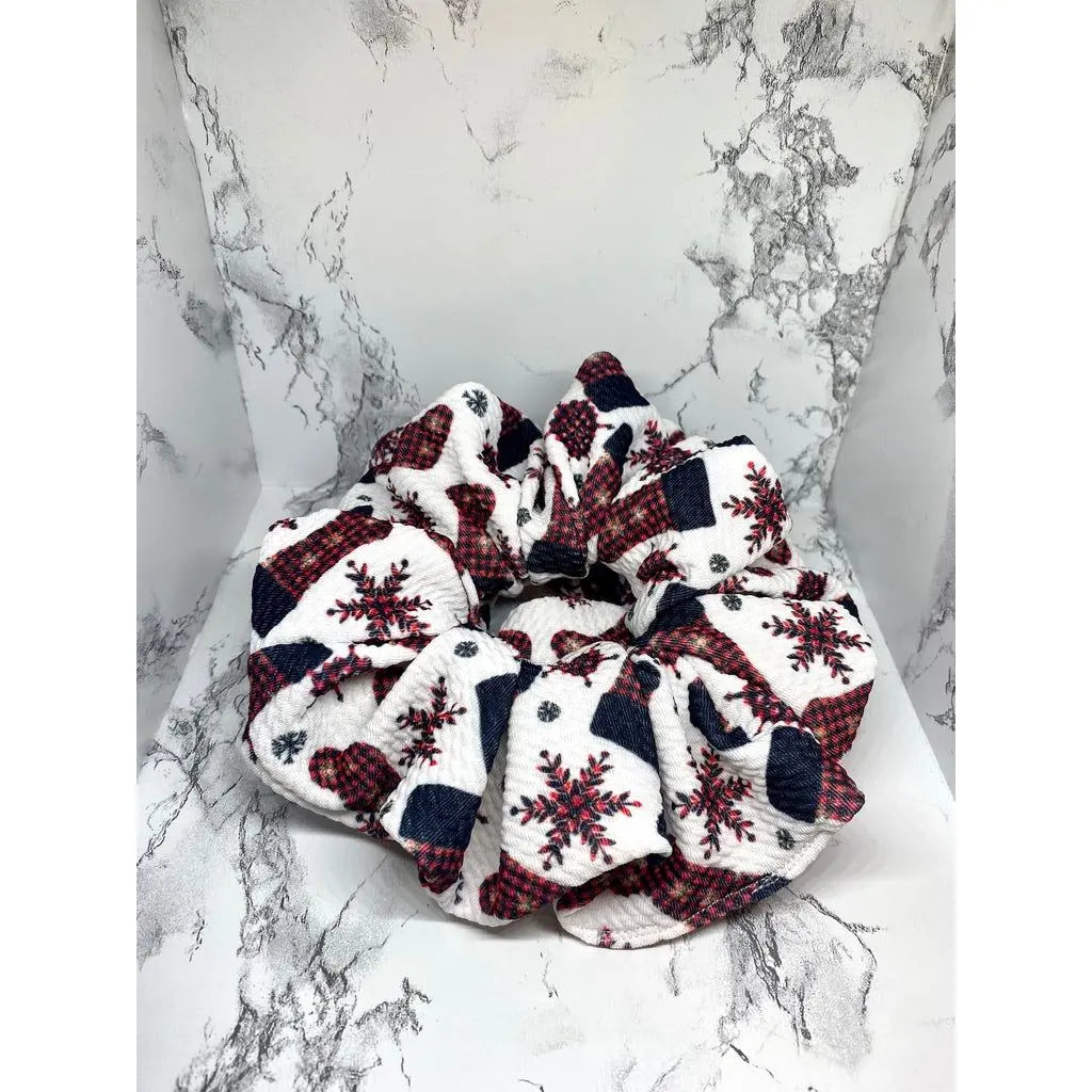 Red Stocking Christmas Bullet Scrunchie