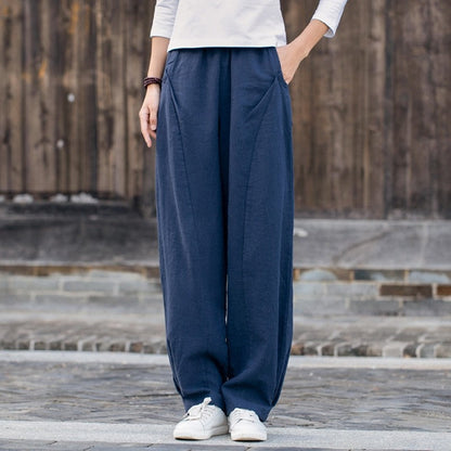 Lightweight Casual Lantern Pants in Solid Color