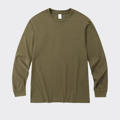 Casual Men's Solid Color Long Sleeve Tee