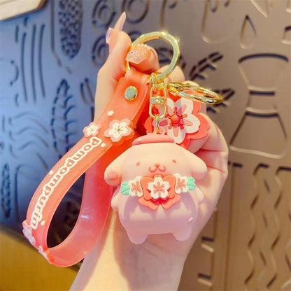 Sakura Cartoon Cat Large Keychain Pendant