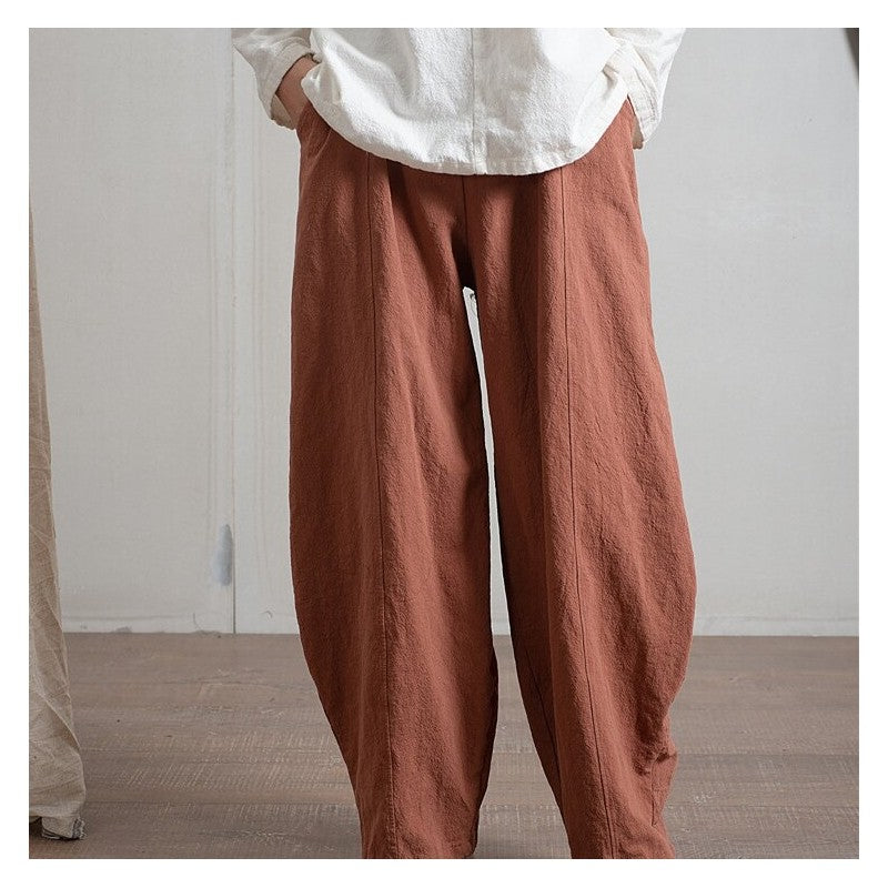 Relaxed-Fit Solid Color Trousers for Ultimate Comfort