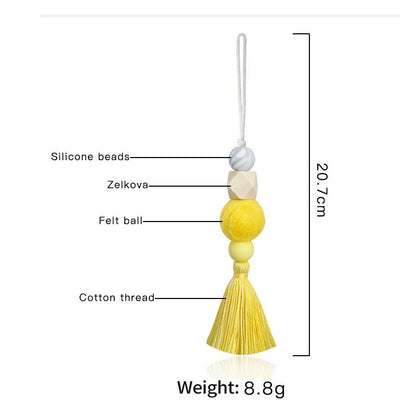 Unique Handcrafted Cotton Tassel Car Charm