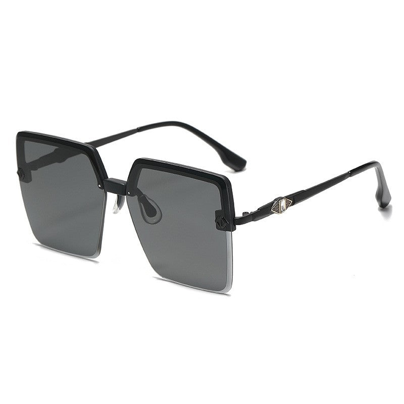 Fashion Large Half Frame Outdoor Sun Protection Polarized Sunglasses
