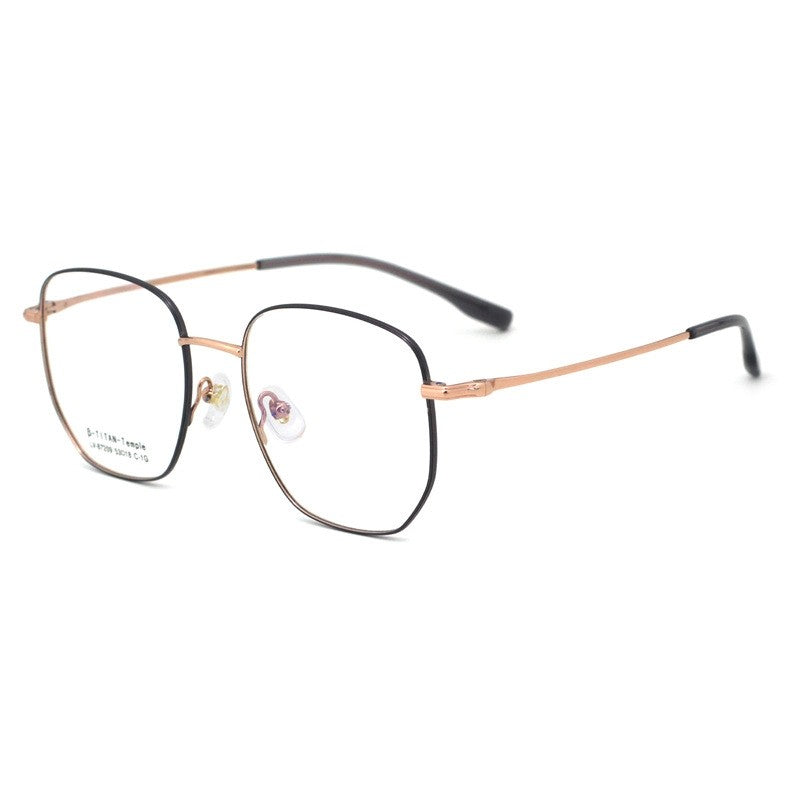 Fashion Ultra-Light Semi-Titanium Square Eyeglasses