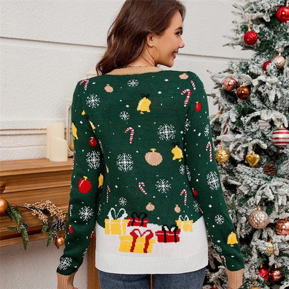 Fashionable Christmas Round Neck Pullover Sweater