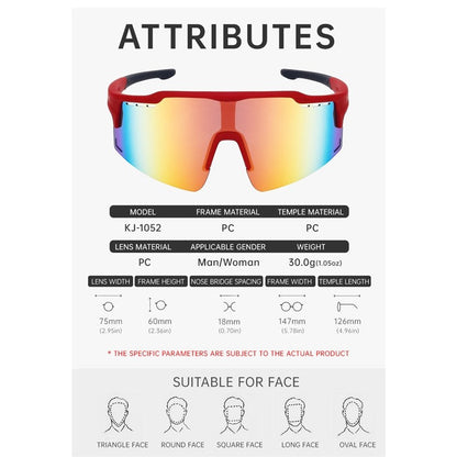 Fashion Frameless Sports Outdoor UV400 Sun Protection Eyewear Sunglasses