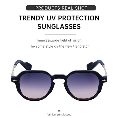 Retro Full Square Frame UV400 UV Protection Outdoor Sunglasses