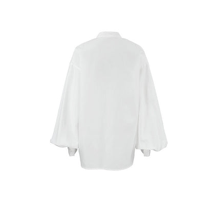 Casual and Stylish Loose Lantern Sleeve Shirt with Unique Design