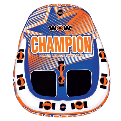 WOW Watersports Champion 2-Person Towable with EZ-Up Nose for Minimal Drag and Footrest
