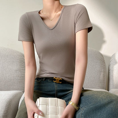Short Sleeve V-Neck Modal T-Shirt