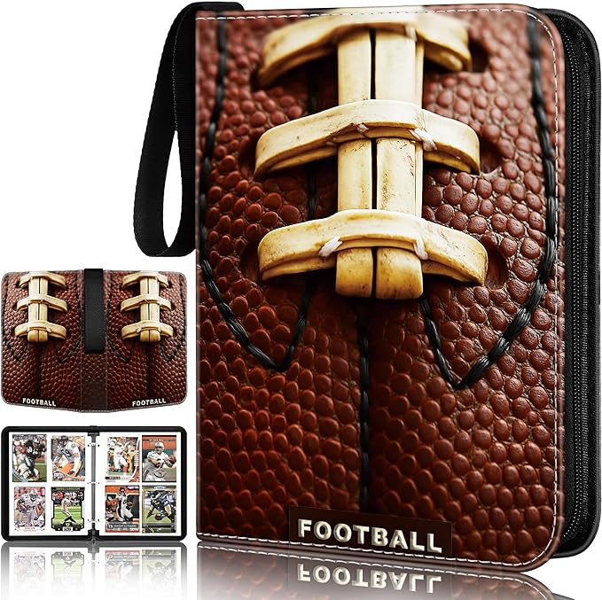 Trading Card Binder 400 Cards 50 Pages – 4 Pocket Zipper Album Organizer
