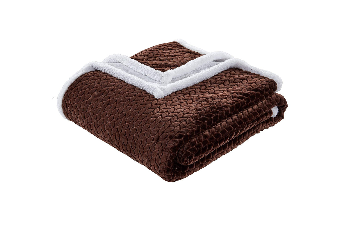 Decor&More Home Essentials Braided Sherpa Blanket