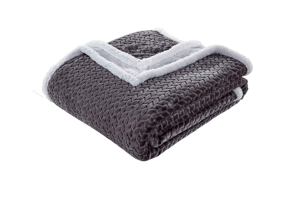 Decor&More Home Essentials Braided Sherpa Blanket