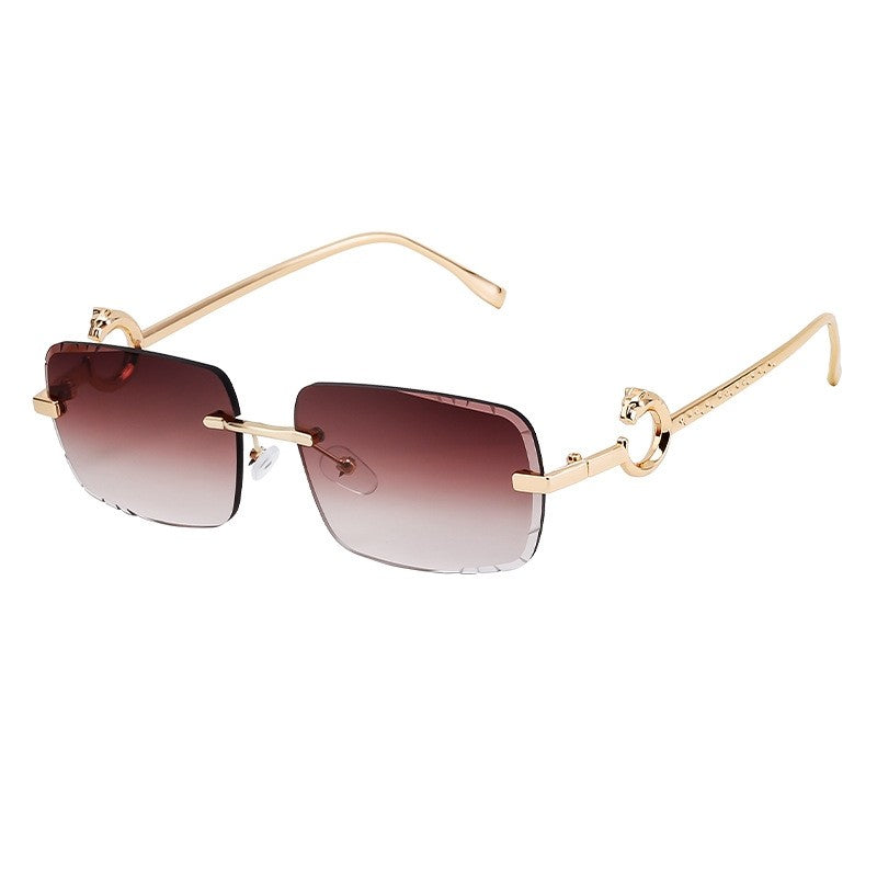 Fashion Frameless Square UV400 Sun Protection Outdoor Eyewear Sunglasses